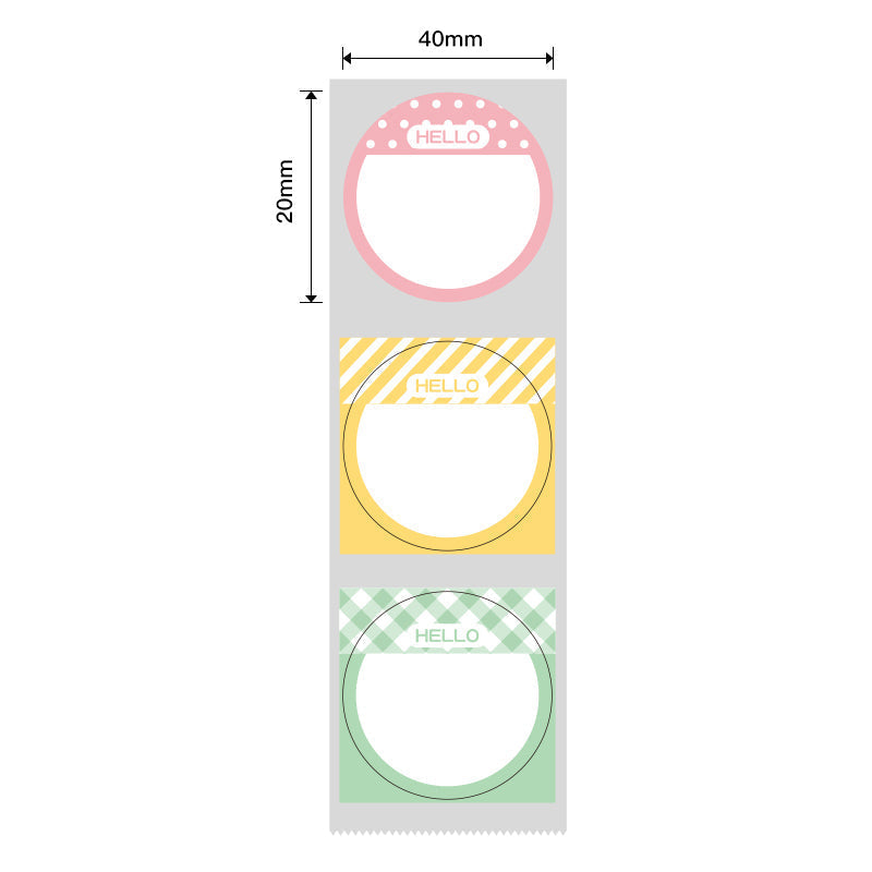 NB449 - NIIMBOT - B1 / B21 / B3S / B4 - T31X31MM - 220 LABELS PER ROLL - HELLO DESIGN