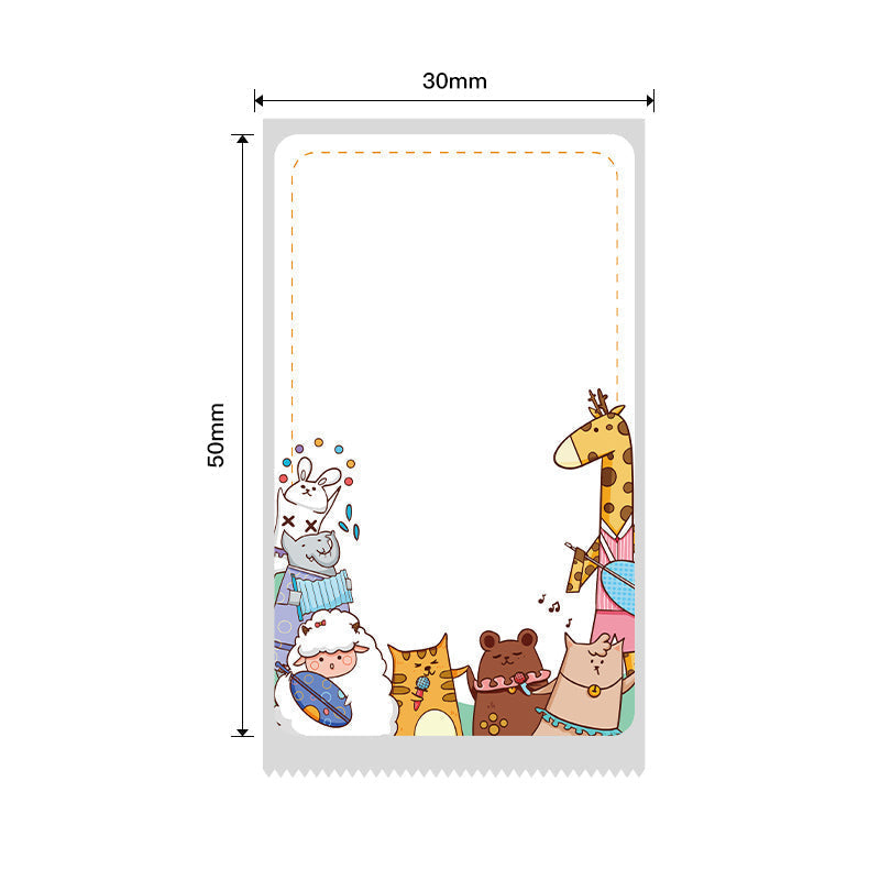 NB450 - NIIMBOT - B1 / B21 / B3S / B4 - 30X50MM - 150 FUN ANIMAL LABELS