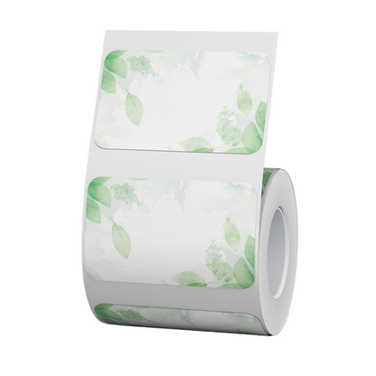 NB460 - NIIMBOT - B1 / B21 / B3S / B4 - 50X30MM - 230 GREEN LEAF LABELS