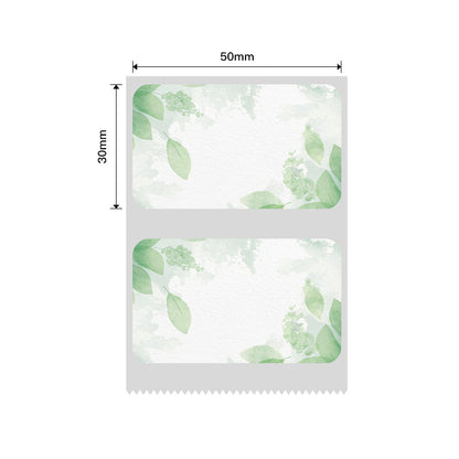 NB460 - NIIMBOT - B1 / B21 / B3S / B4 - 50X30MM - 230 GREEN LEAF LABELS