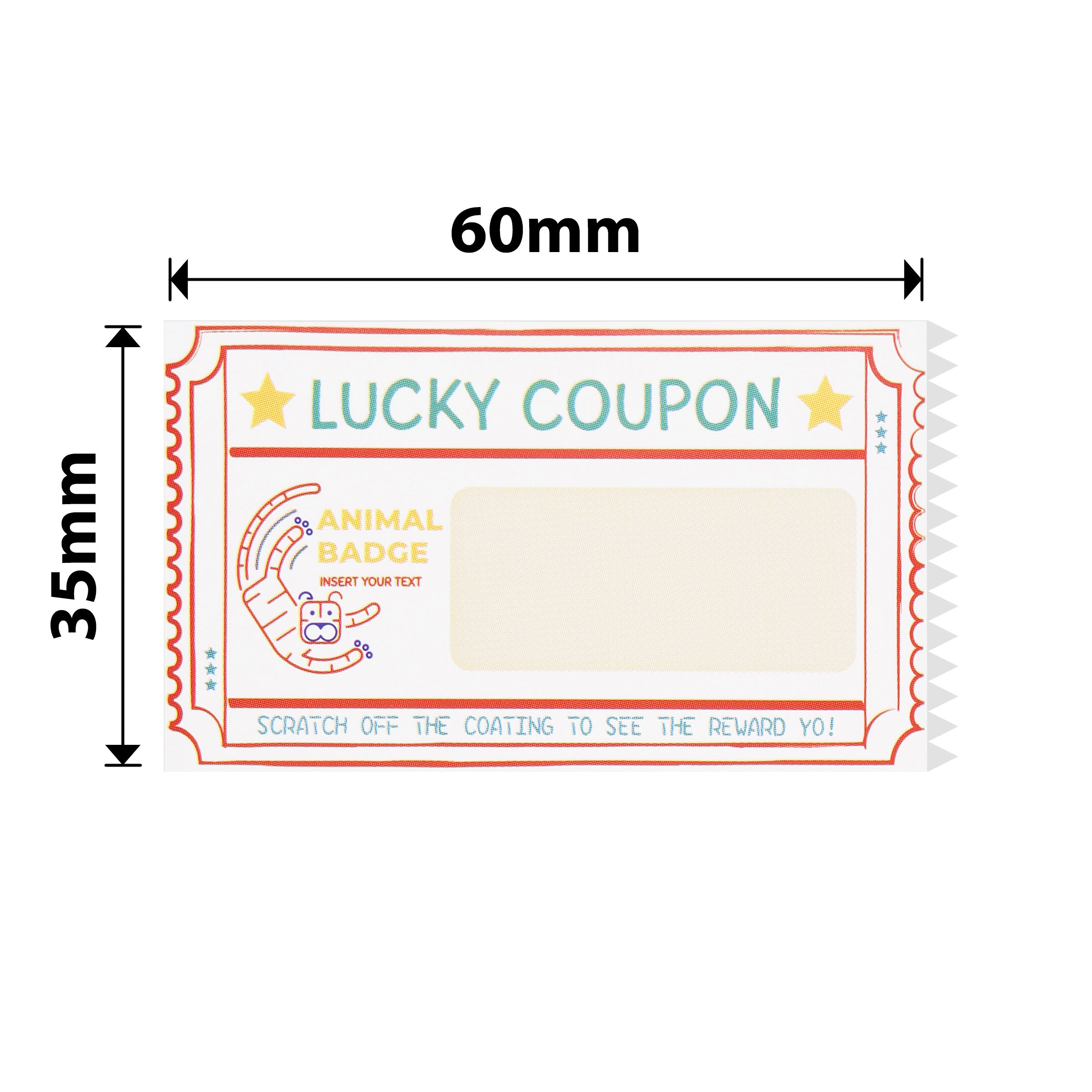 NB472 - NIIMBOT - B1 / B21 / B3S / B4 - 35X60MM - 115 LUCKY TIGER LABELS