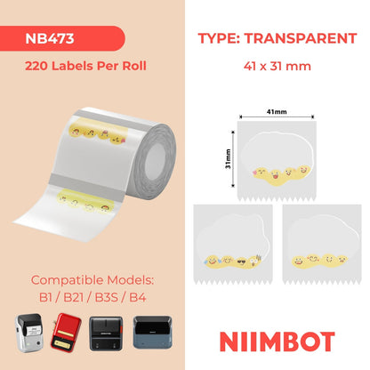 NIIMBOT - B Range - 41x31mm - Cute Emojis - 220 Labels