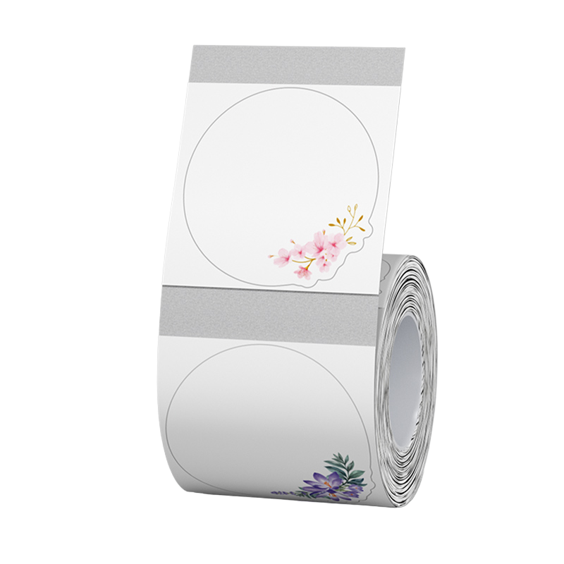 NB474 - NIIMBOT - B1 / B21 / B3S / B4 - 41X41MM - 170 LABELS PER ROLL - WHISPERING FLOWERS DESIGN - TRANSPARENT
