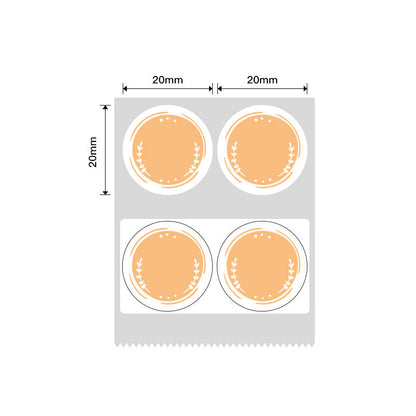 NB475 - NIIMBOT - B1 / B21 / B3S / B4 - 42X21MM - 310 ROUND ORANGE THERMAL LABELS