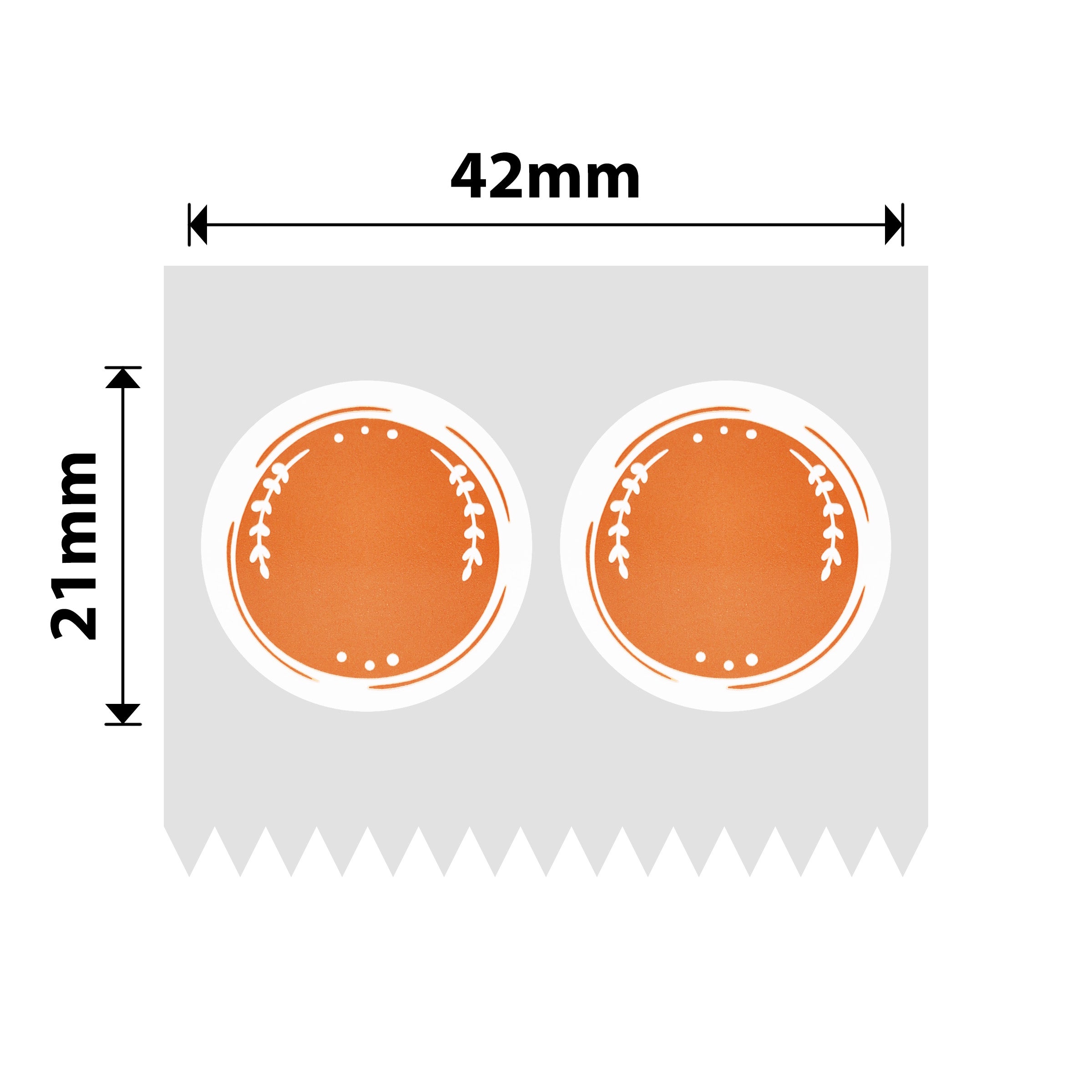 NB475 - NIIMBOT - B1 / B21 / B3S / B4 - 42X21MM - 310 ORANGE ROUND LABELS