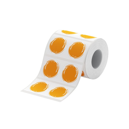 NIIMBOT - B Range - 42x21mm - Orange Round - 310 Labels