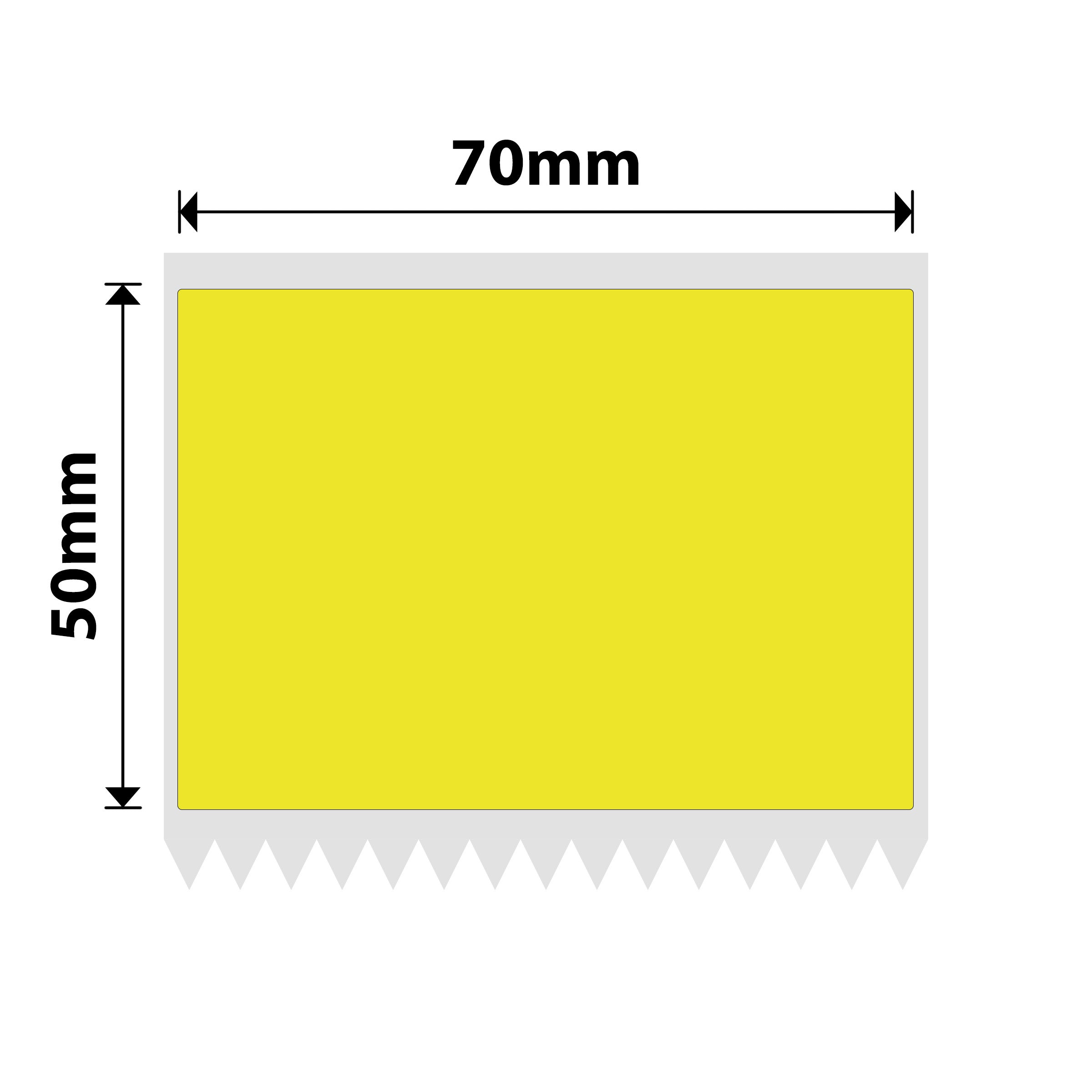 NB480 - NIIMBOT - SOLO M3 - P70X50MM - 380 ETICHETTE A TRASFERIMENTO TERMICO - RETTANGOLO - GIALLO