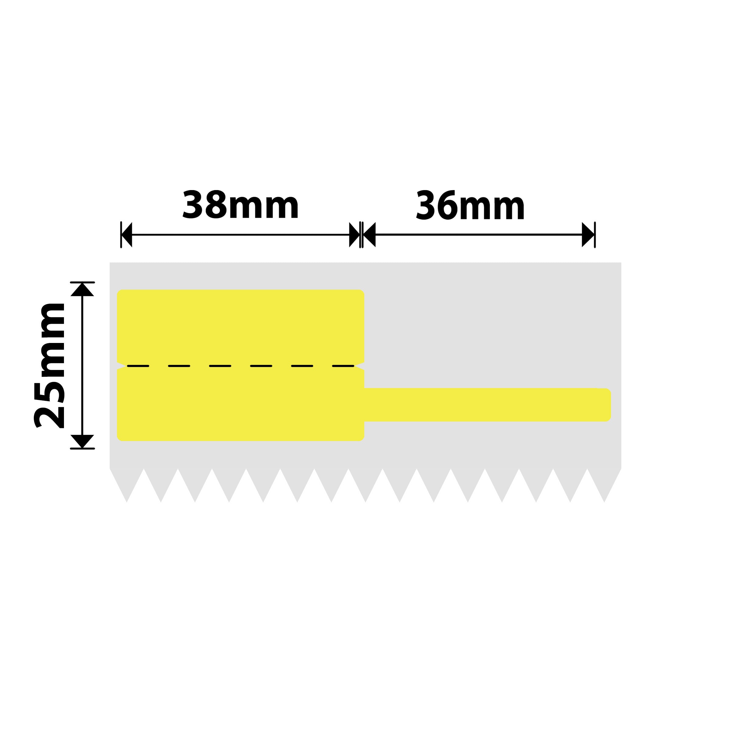 NB484 - NIIMBOT - SOLO M3 - 450 ETICHETTE A TRASFERIMENTO TERMICO PER ROTOLO - P38X25+36MM - GIALLO - CAVO