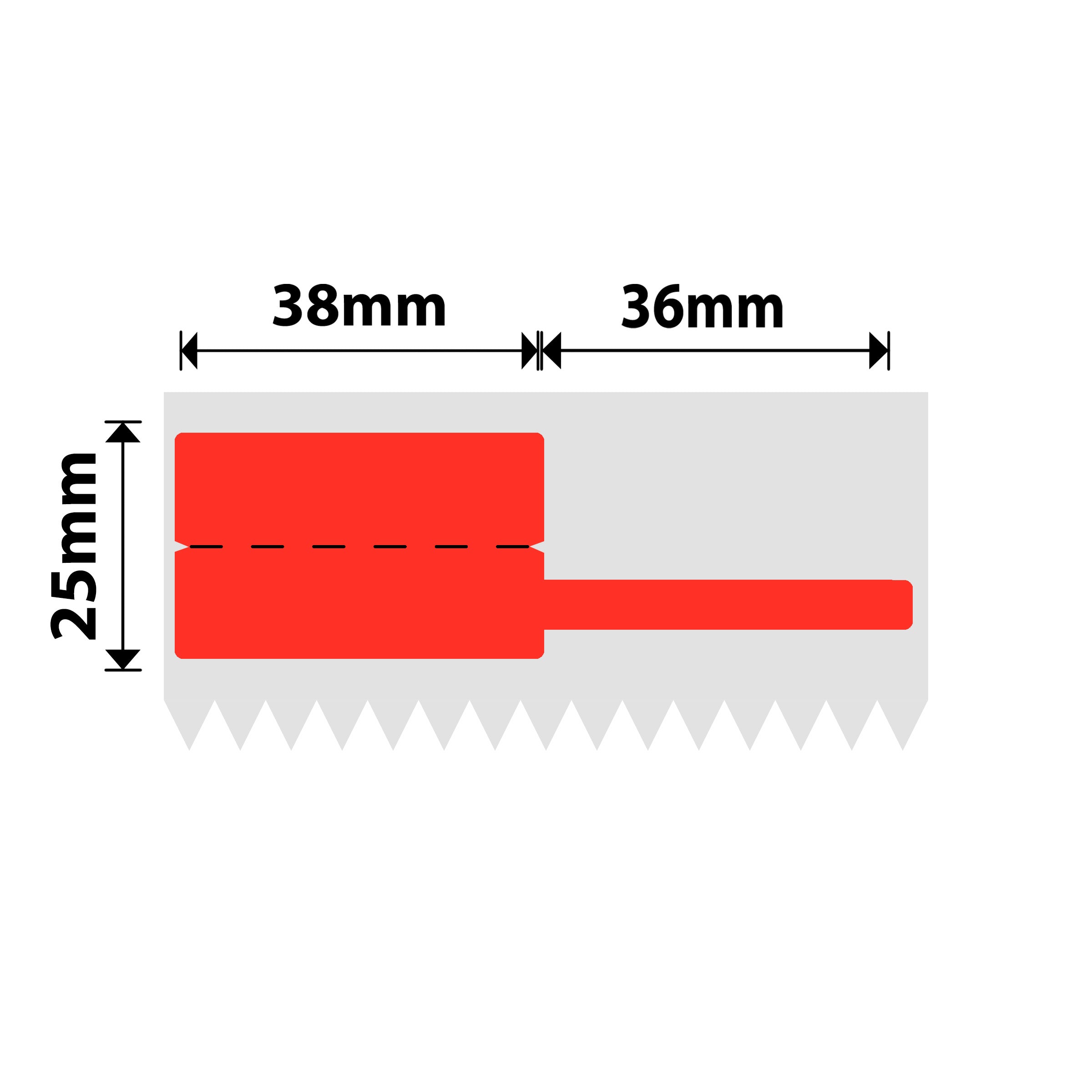 NB485 - NIIMBOT - SOLO M3 - 450 ETICHETTE A TRASFERIMENTO TERMICO - P38X25+36MM - CAVO - ROSSO 