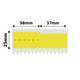 NB492 - NIIMBOT - Z401 ONLY - THERMAL TRANSFER LABELS - P38X25+37MM - 500 MULTIPURPOSE YELLOW CABLE