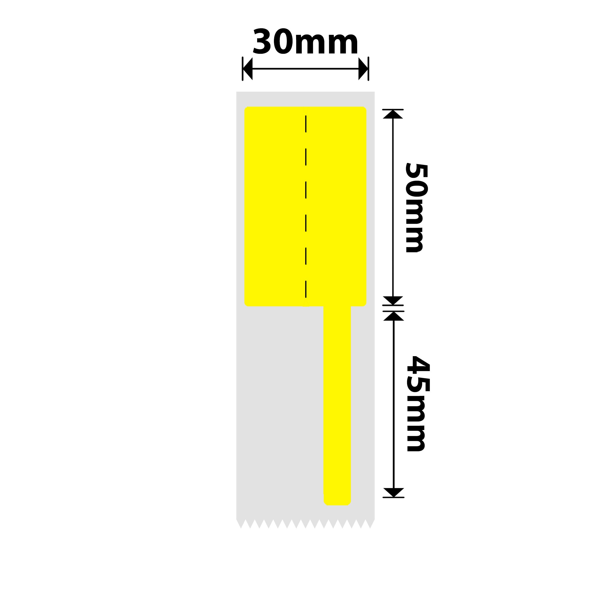 NB496 - NIIMBOT - Z401 UNIQUEMENT - ÉTIQUETTES À TRANSFERT THERMIQUE - P30X45+50MM - CÂBLE JAUNE 150