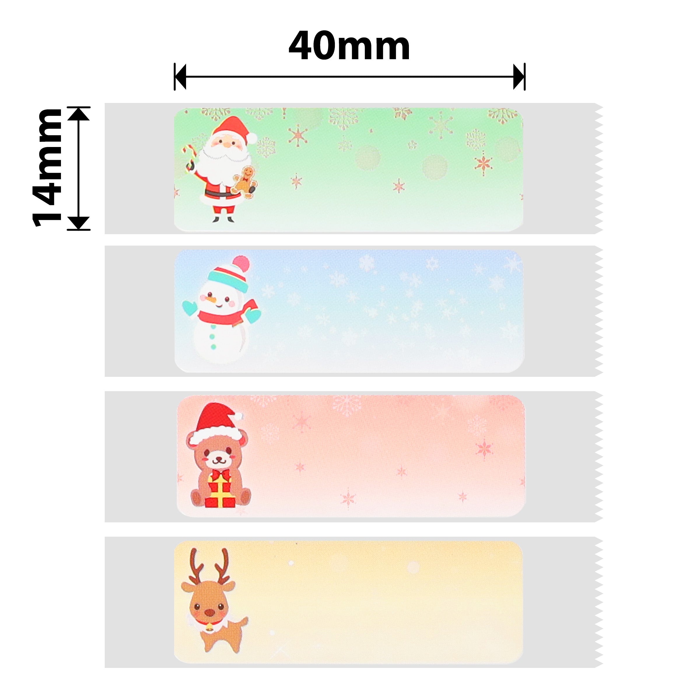 NB504 - NIIMBOT - D11 / D101 / D110 / H1S - 14X40MM - 160 CHRISTMAS LABELS