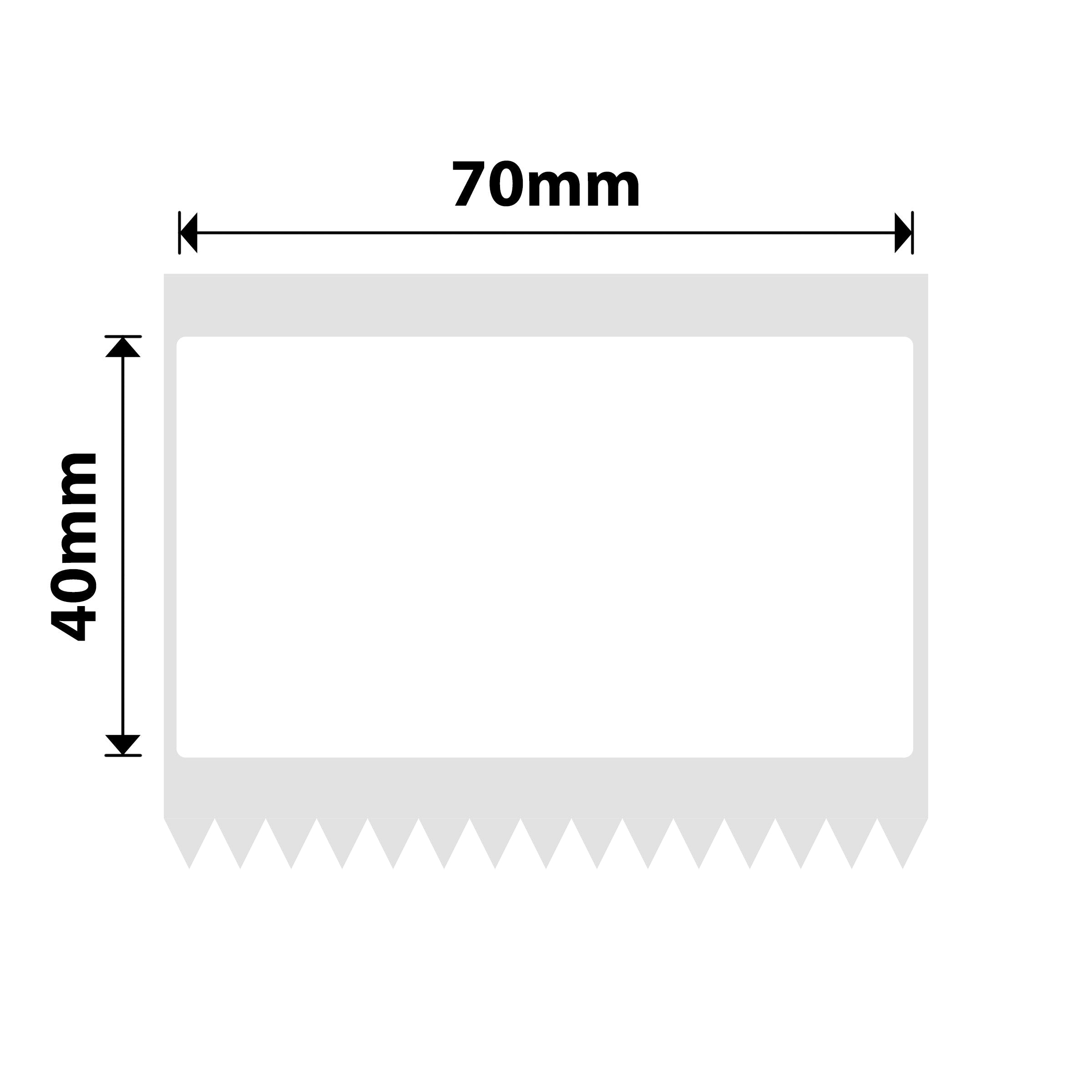 NB508 - NIIMBOT - B3S ONLY - 70X40MM - 180 WHITE THERMAL LABELS