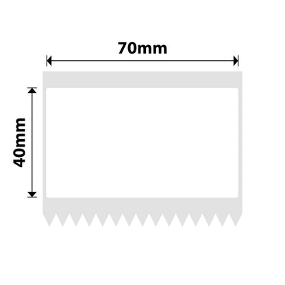 NB508 - NIIMBOT - B3S ONLY - 70X40MM - 180 WHITE THERMAL LABELS
