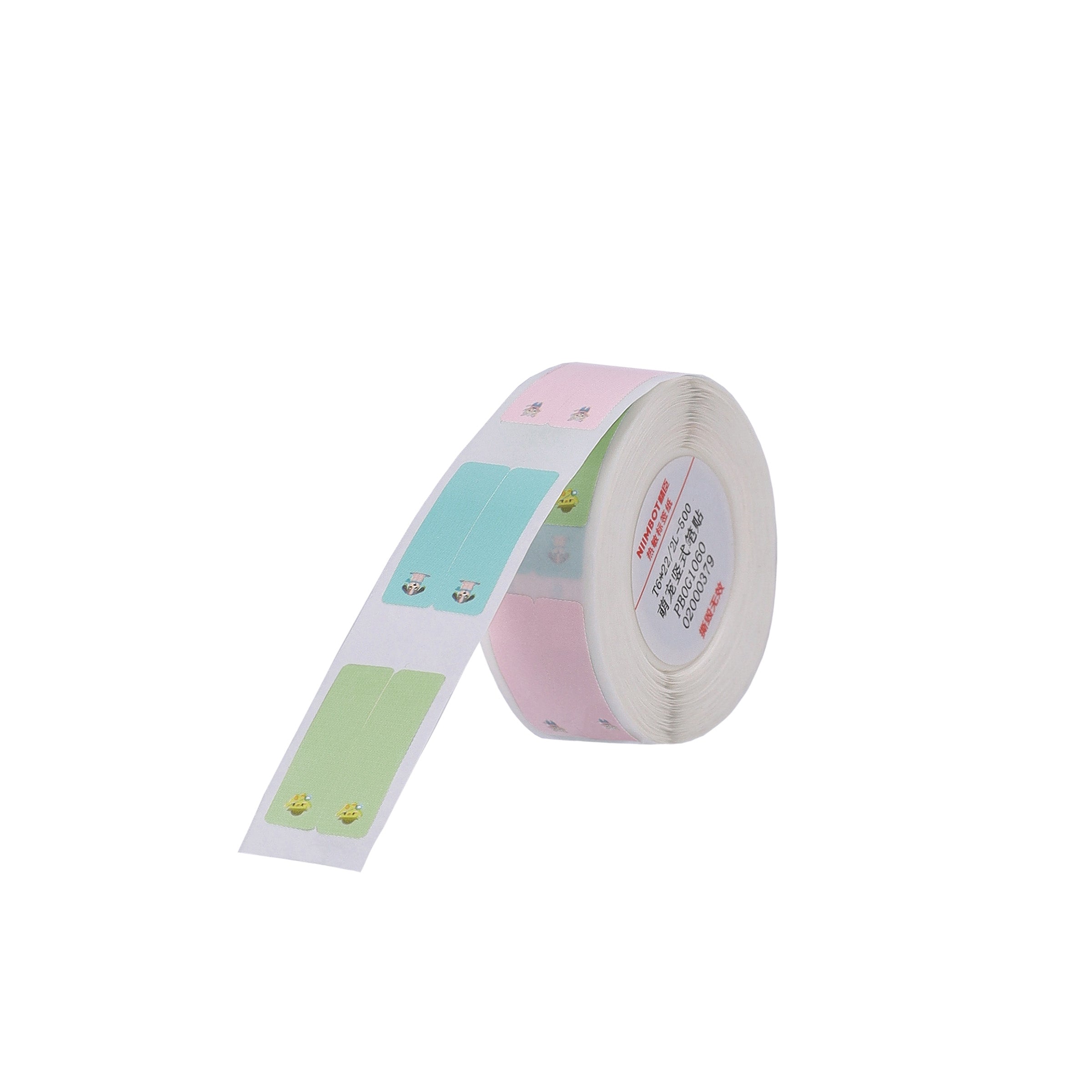 NB512 - NIIMBOT - D11 / D101 / D110 / H1S - THERMAL LABELS - T6X22MM/2L - 500 LABELS PER ROLL - MULTI-COLOUR CUTE PET VERTICAL PEN STICKERS (STATIONARY)