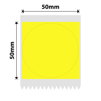 NB516 - NIIMBOT - B1 / B21 / B3S / B4 - 50X50MM - 150 YELLOW ROUND LABELS