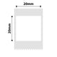 NB520 - NIIMBOT - B1 / B21 / B3S / B4 - 20X20MM - 320 WHITE LABELS