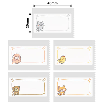 NB521 - NIIMBOT - B1 / B21 / B3S / B4 - T40X20MM - 320 ETICHETTE PER ROTOLO - MESSAGGI ANIMALI