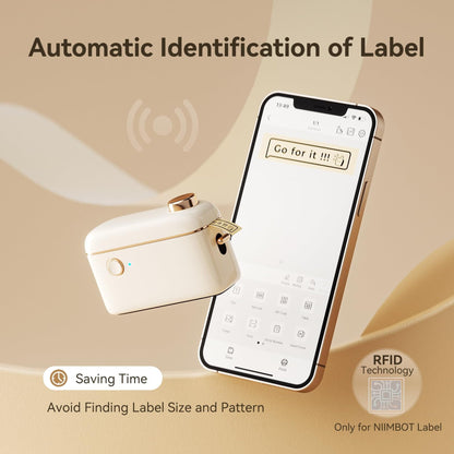 NB526 - NIIMBOT H1S - STAMPANTE PER ETICHETTE BLUETOOTH - 203 DPI - FUNZIONE ETICHETTA CONTINUA - BIANCO CREMA - ETICHETTA GRATUITA ALL'INTERNO