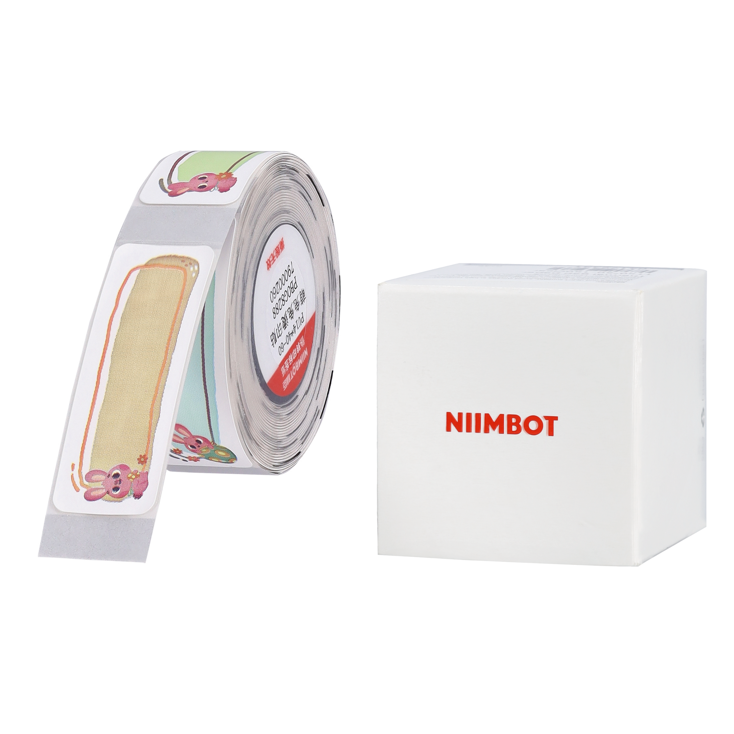 NB529 - NIIMBOT - B18 / N1 - PU14X40mm - 60 ÉTIQUETTES PAR ROULEAU - ÉTIQUETTES À REPASSER - MIGNON LAPIN