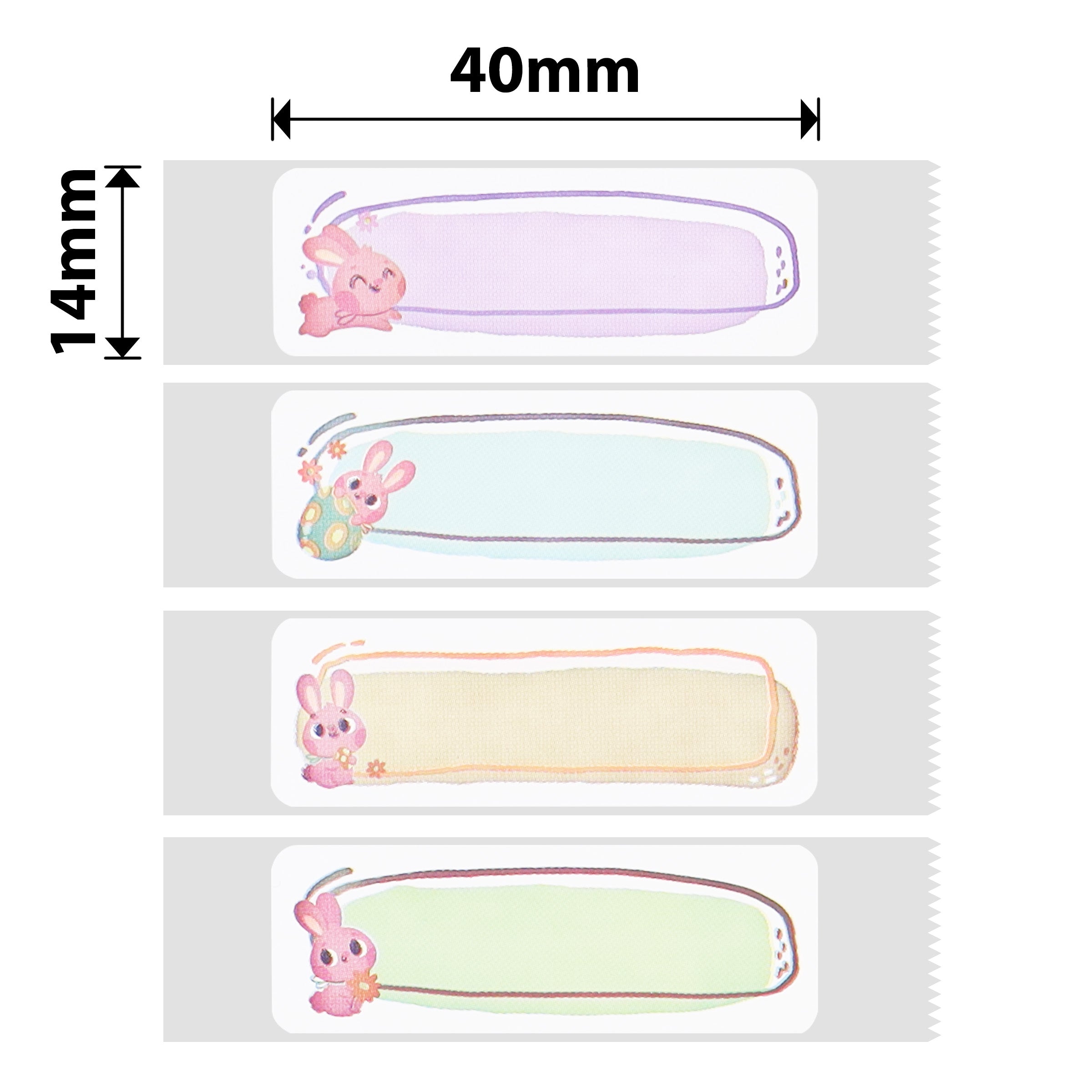 NB529 - NIIMBOT - B18 / N1 - 14X40MM - 60 CUTE BUNNY IRON ON LABELS