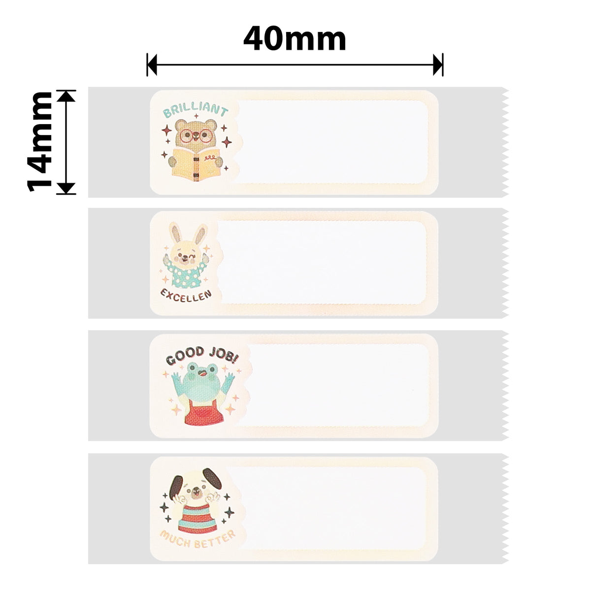 NIIMBOT - N1 - 14x40mm - Inspiring Animals Iron On - 60 Labels