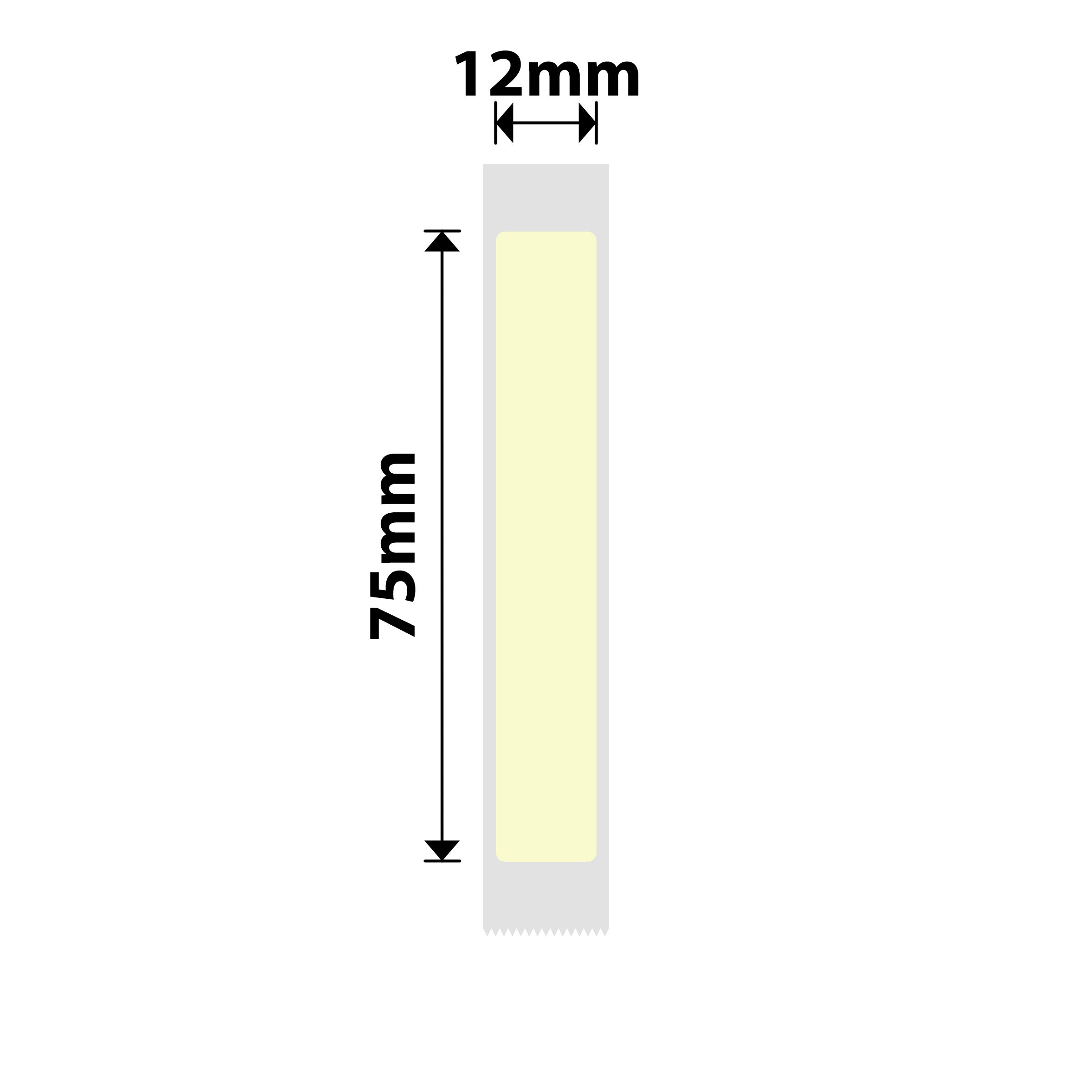 NB539 - NIIMBOT - D11 / D101 / D110 / H1S - T12X75MM - 95 LABELS PER ROLL - LIGHT YELLOW