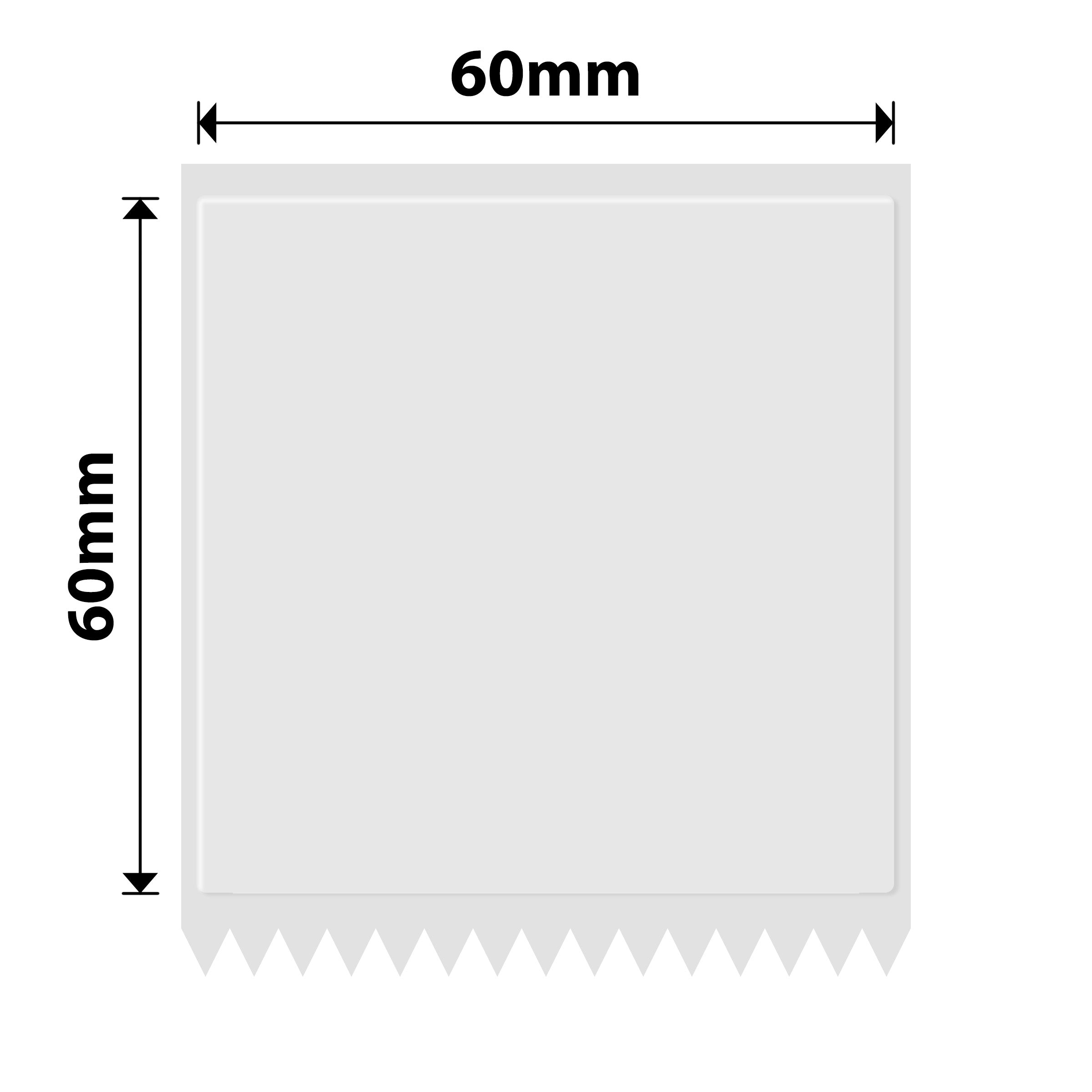 NB545 - NIIMBOT - K2 / K3 - TT60X60MM - 470 ÉTIQUETTES PAR ROULEAU - TRANSPARENTES