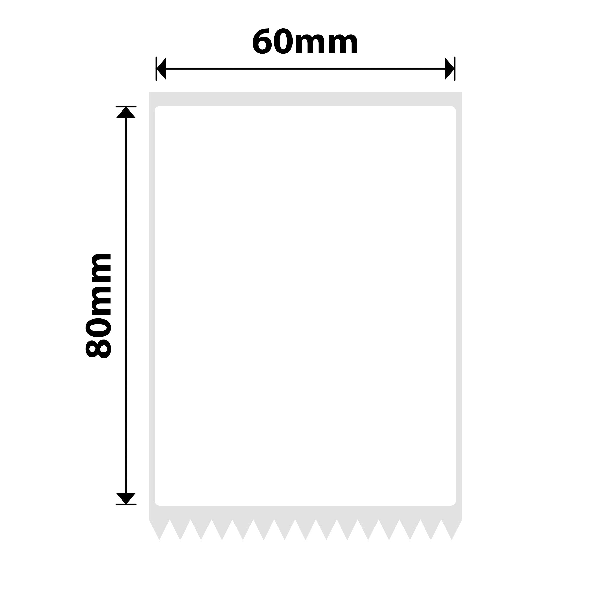 NB547 - NIIMBOT - K2 / K3 - T60X80MM - 360 LABELS PER ROLL - WHITE