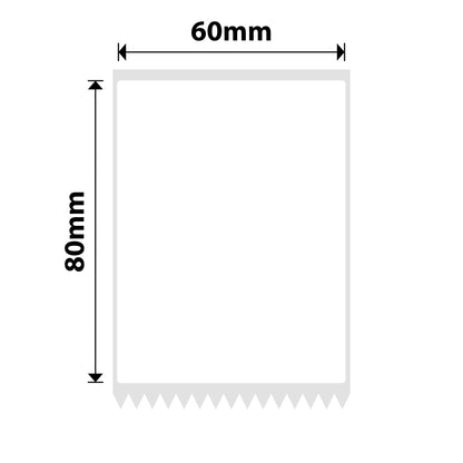 NB547 - NIIMBOT - K2 / K3 - T60X80MM - 360 LABELS PER ROLL - WHITE