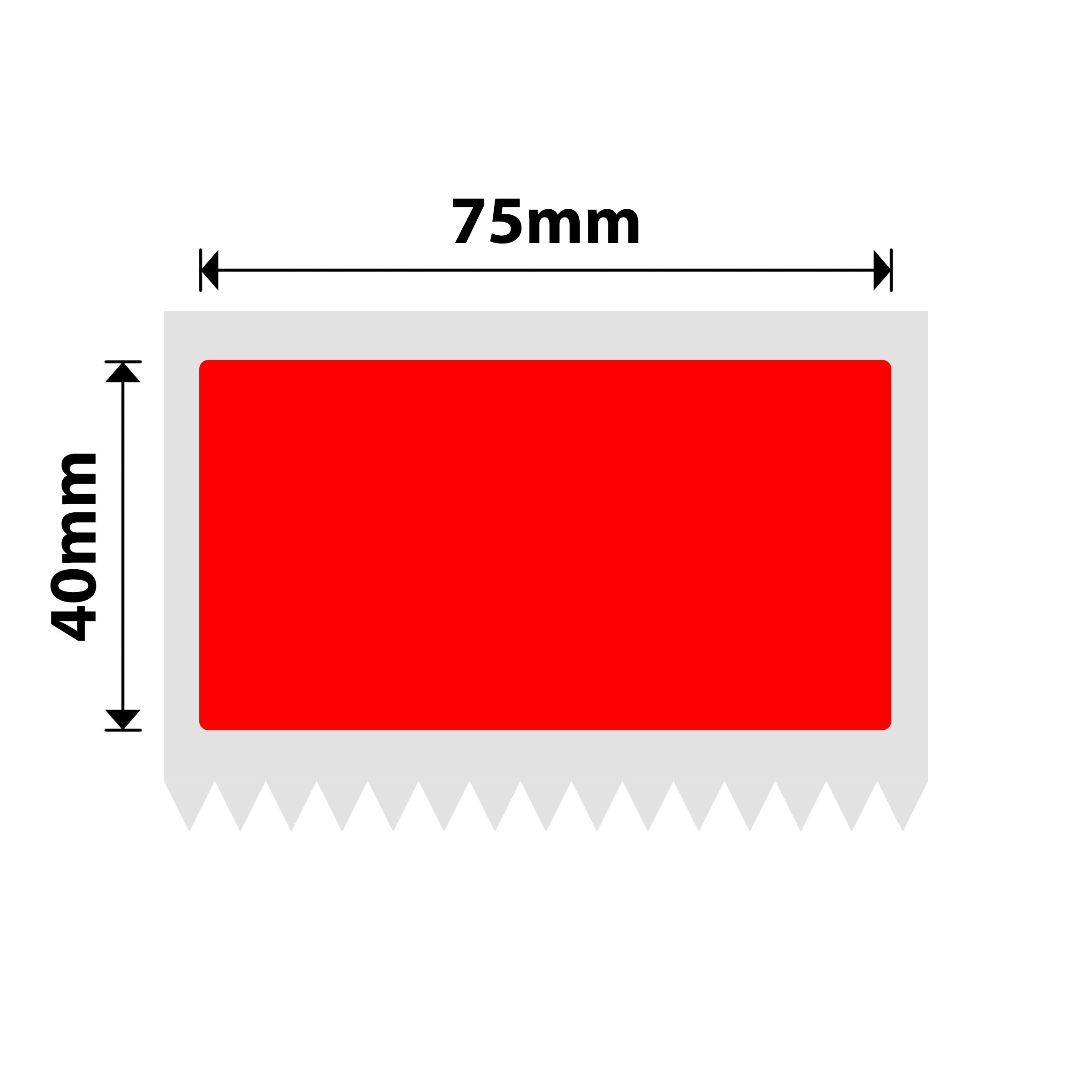 NB554 - NIIMBOT - SOLO K3 - T75X40MM - 690 ETICHETTE PER ROTOLO - ROSSO