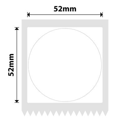 NB564 - NIIMBOT - SOLO K3 - T52X52MM - 580 ETICHETTE PER ROTOLO - BIANCO ROTONDO