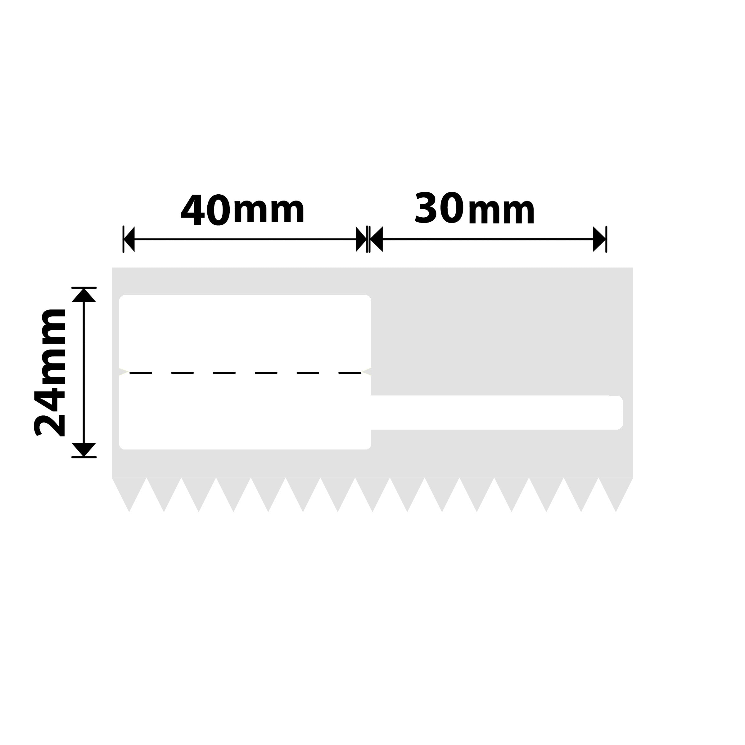 NB573 - NIIMBOT - K3 ONLY - T40X24+30MM - 1,110 LABELS PER ROLL - WHITE CABLE
