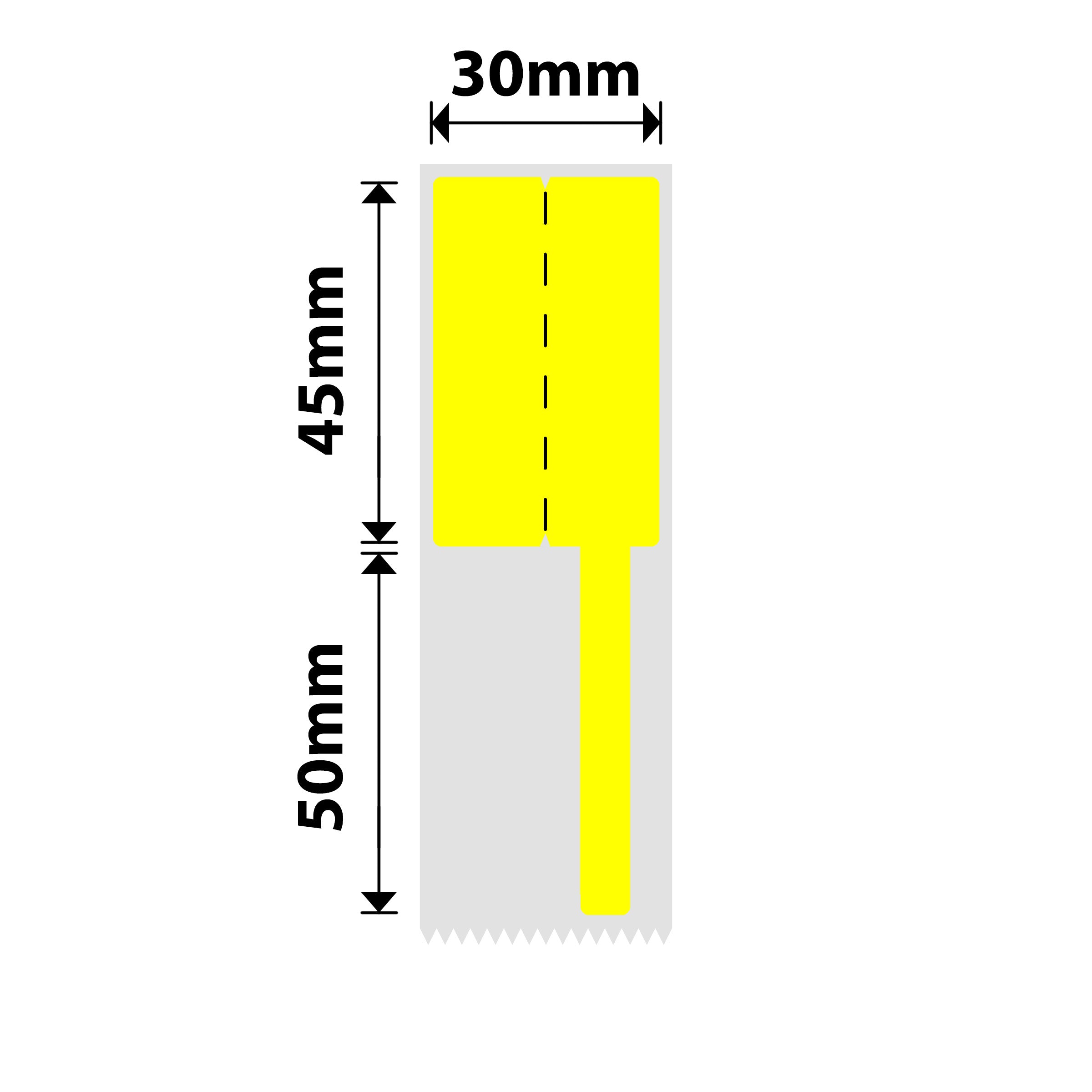 NB576 - NIIMBOT - K2 / K3 - T30X45+50MM - 300 ETICHETTE PER ROTOLO - GIALLO - CAVO