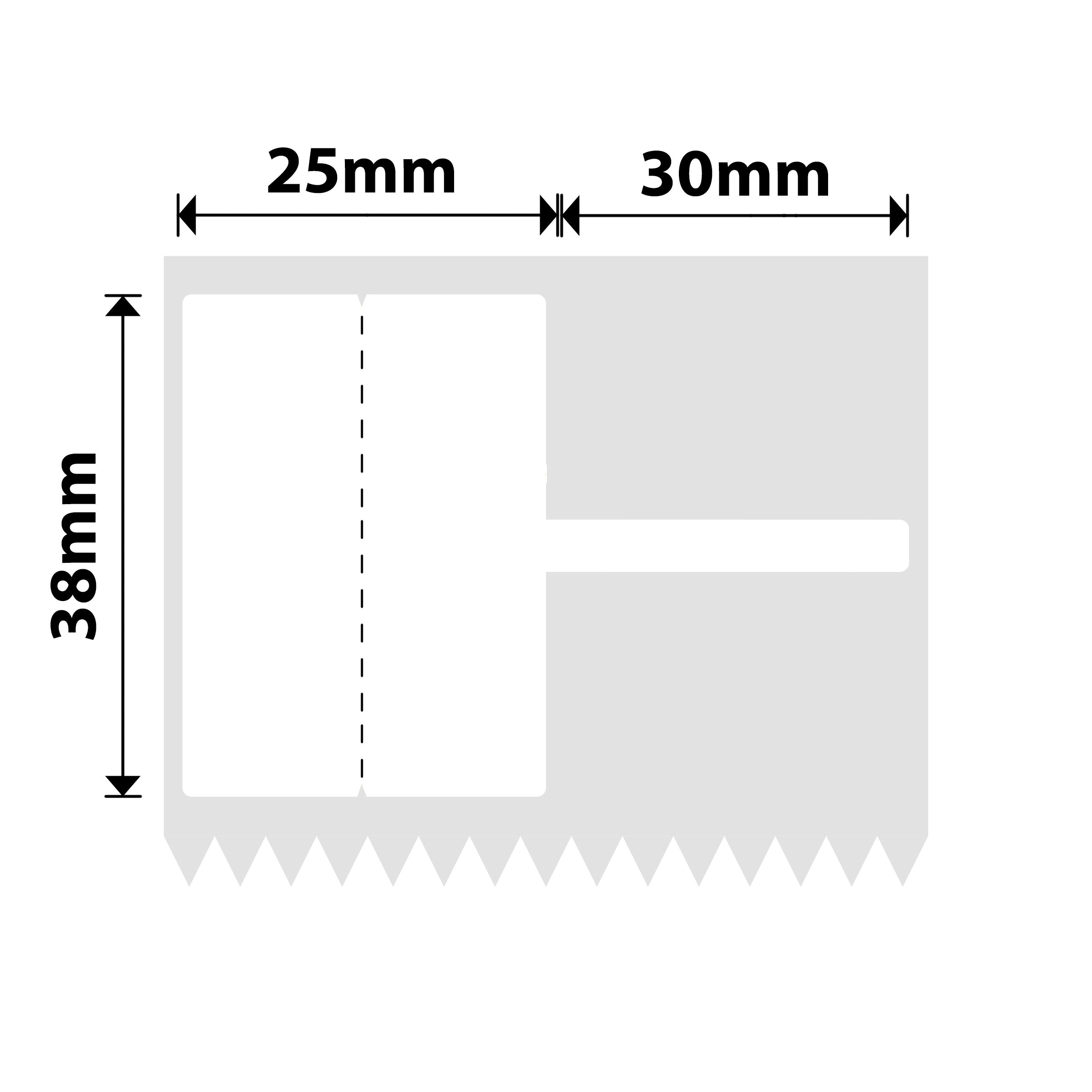 NB577 - NIIMBOT - K2 / K3 - T25X38+30MM - 700 ÉTIQUETTES PAR ROULEAU - CÂBLE BLANC