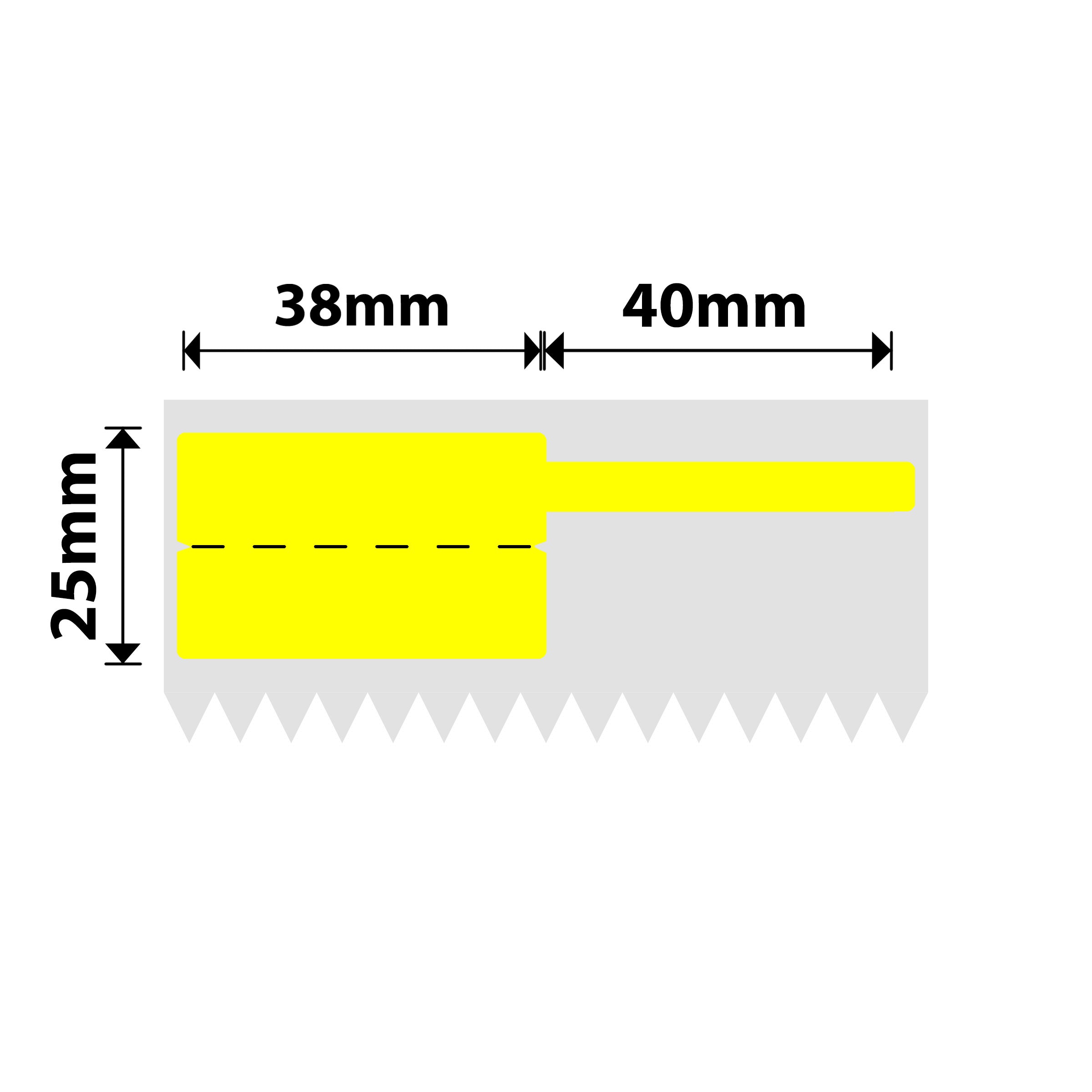 NB578 - NIIMBOT - SOLO K3 - T38X25+40MM - 1.000 ETICHETTE PER ROTOLO - CAVO GIALLO