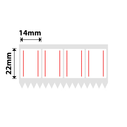 NB583 - NIIMBOT - SOLO K3 - T14X22MM/4L - 4.800 ETICHETTE PER ROTOLO - DOPPIA LINEA ROSSA