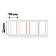 NB583 - NIIMBOT - K3 ONLY - 14X22MM/4L - 4,800 RED DOUBLE LINE LABELS