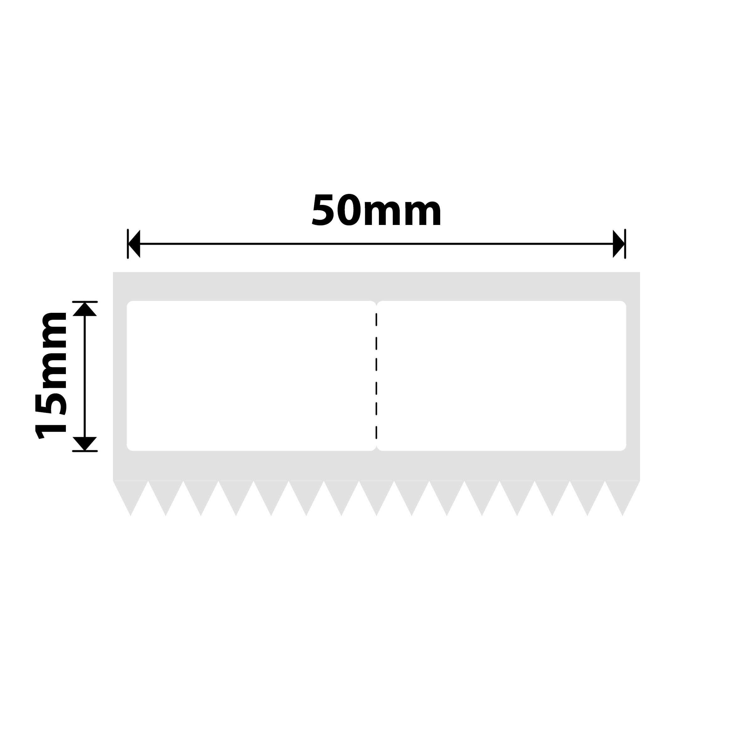 NB586 - NIIMBOT - K2 / K3 - T50X15MM - 1.660 ETICHETTE PER ROTOLO - GIOIELLI BIANCHI