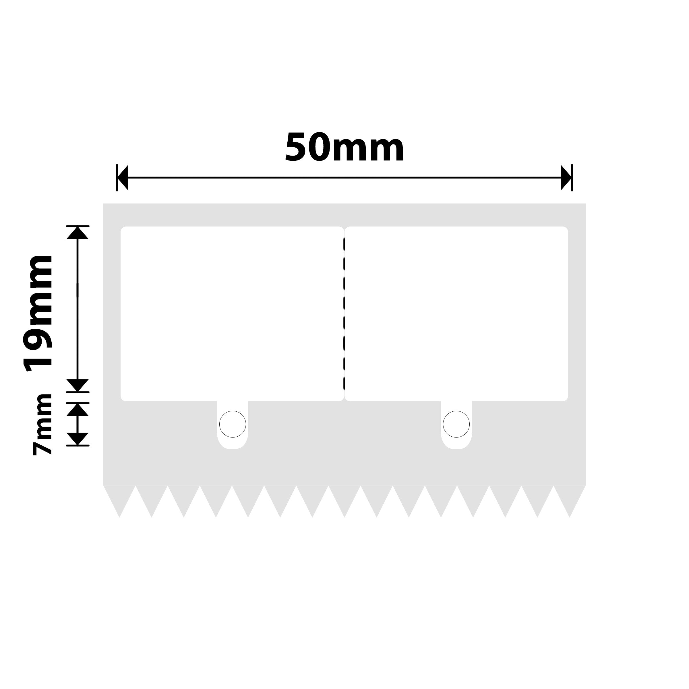 NB587 - NIIMBOT - K2 / K3 - T50X19+7MM - 1,030 LABELS PER ROLL - WHITE JEWELLERY WITH HOLE