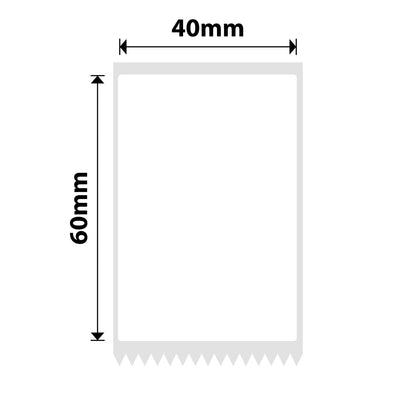 NB596 - NIIMBOT - M2 / M3 - EW40X60MM - 115 ÉTIQUETTES À TRANSFERT THERMIQUE - BLANCHES - RECTANGULAIRES - PET