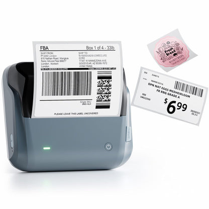 NB609 - NIIMBOT - B4 - BLUETOOTH SHIPPING THERMAL LABEL PRINTER WITH FREE ROLL – LAKE BLUE