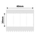NB612 - NIIMBOT - B1 / B21 / B3S / B4 - 40X20MM - (10X20MM/4) - 300 WHITE LABELS