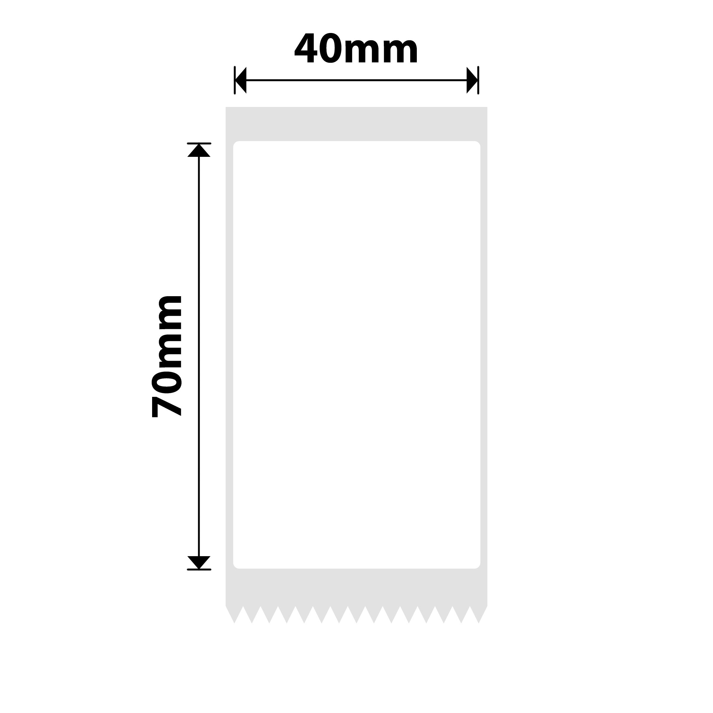 NB614 - NIIMBOT - B1 / B21 / B3S / B4 - 40X70MM - 110 WHITE LABELS
