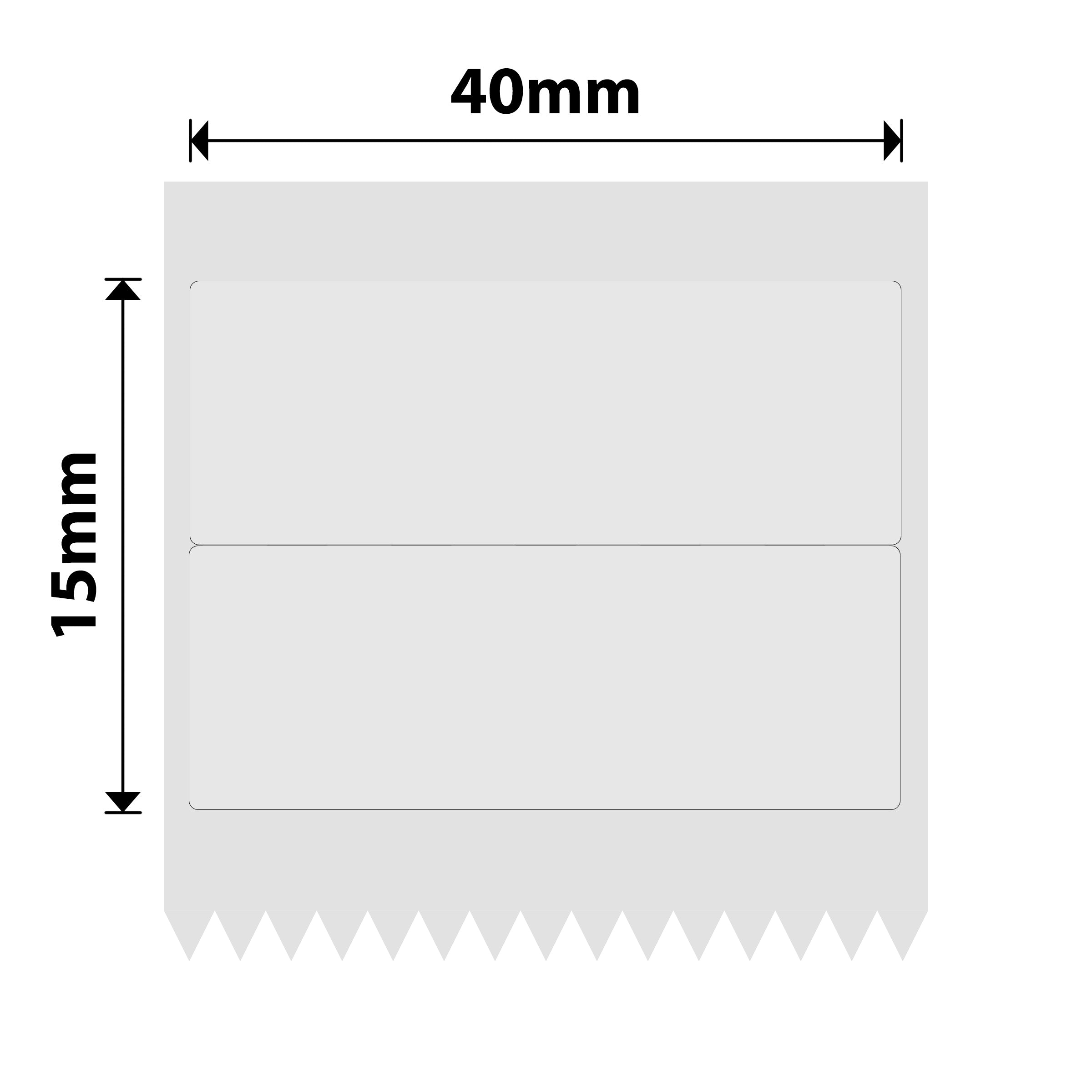 NB615 - NIIMBOT - B1 / B21 / B3S / B4 - TT40X15MM/2R - 460 ETICHETTE PER ROTOLO - TRASPARENTE
