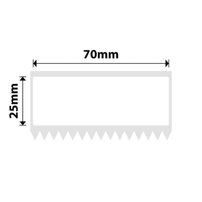 NB621 - NIIMBOT - M3 UNIQUEMENT - EW70X25MM - 285 ÉTIQUETTES À TRANSFERT THERMIQUE - BLANCHES - RECTANGULAIRES