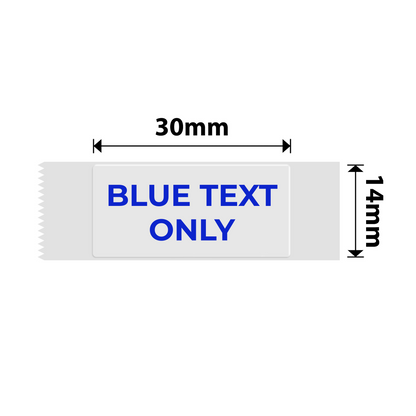 NB638 - NIIMBOT - D11 / D101 / D110 / H1S - T14X30MM - 195 ETICHETTE PER ROTOLO - TRASPARENTE - SOLO TESTO BLU - RETTANGOLO