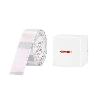 NB639 - NIIMBOT - D11 / D101 / D110 / H1S - 14X28MM - 205 TRANSPARENT ROUND COLOURFUL PINK LABELS