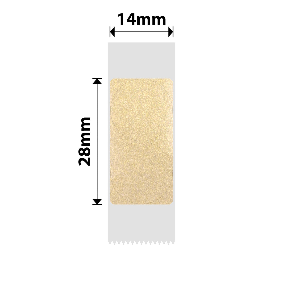 NB640 - NIIMBOT - D11 / D101 / D110 / H1S - TT14X28 - 205 ÉTIQUETTES PAR ROULEAU - TRANSPARENTES OR - RONDES
