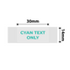 NB644 - NIIMBOT - D11 / D101 / D110 / H1S - 14X30MM - 195 TRANSPARENT CYAN TEXT ONLY LABELS